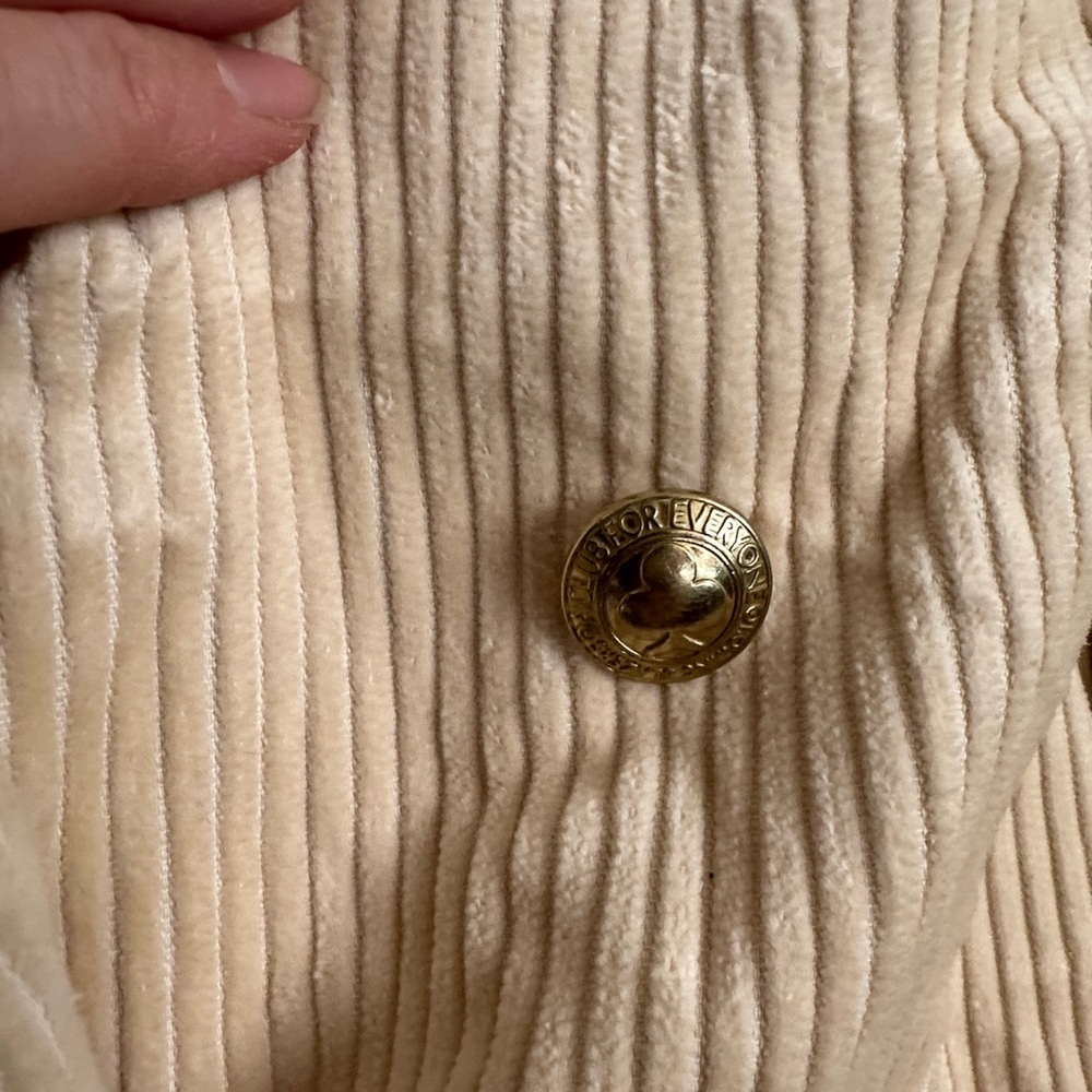 Rowing Blazers x Target Cream Corduroy Double Breasted Blazer NWT 2X DEFECT - Picture 4 of 10